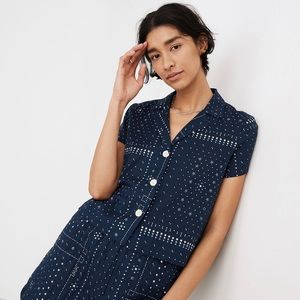 Blue Madewell Bandana Print Camp Shirt